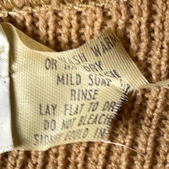 Sidney Gould small women vintage tan sweater vest button down excellent preowned - Picture 5 of 8